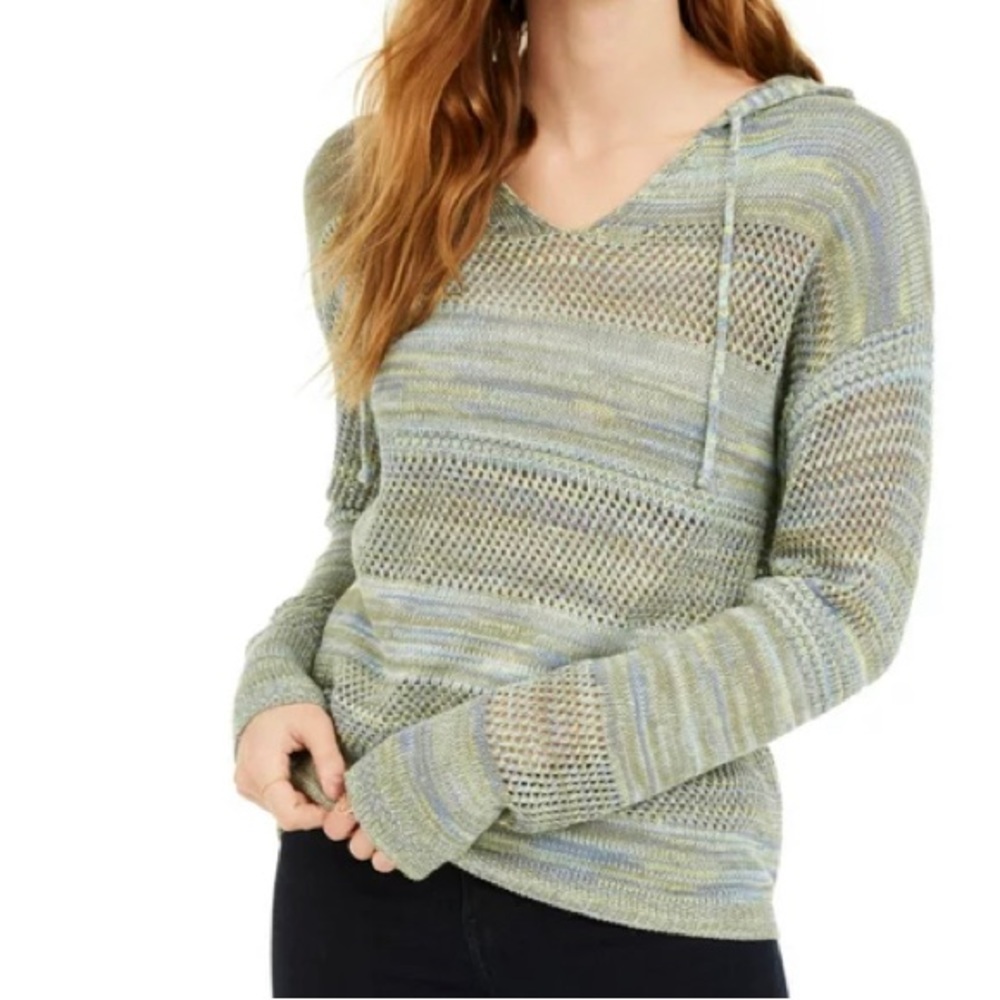 NWT Hooked Up  Juniors' Point Elle Hoodie Blue Size M